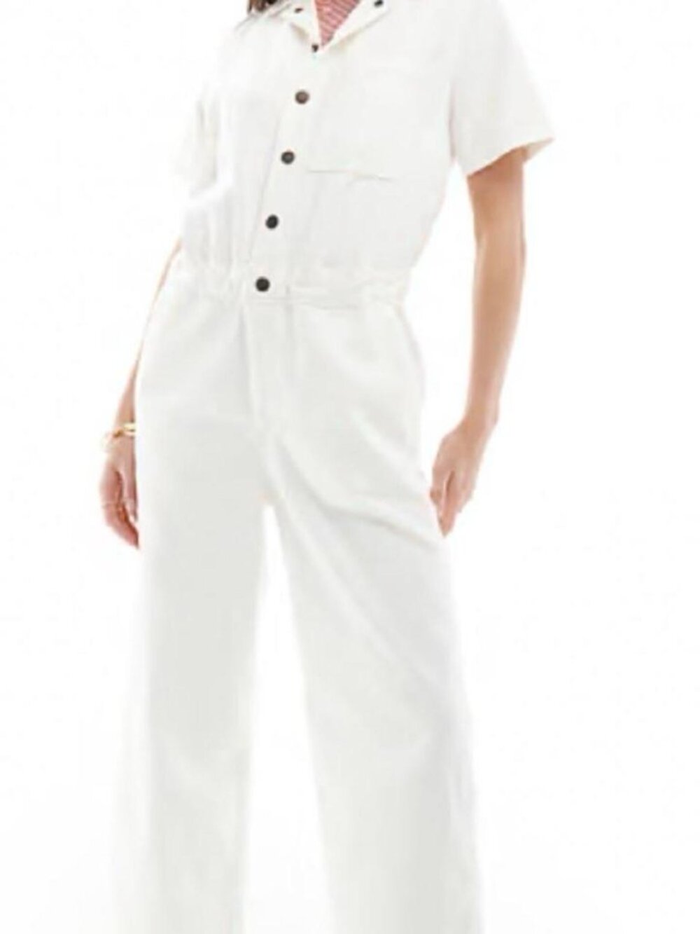 Levi’s White Short-Sleeve Denim Jumpsuit / Boiler Suit (Size Small) - NWT